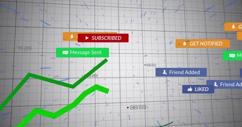 Data Visualization Social Media Interaction Concept - Download Free Stock Images Pikwizard.com