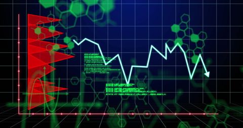 Dynamic Data Graphs on Digital Interface Background - Download Free Stock Images Pikwizard.com