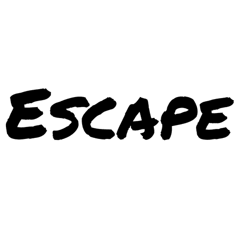 black escape text graphic on transparent background - Download Free Stock Videos Pikwizard.com