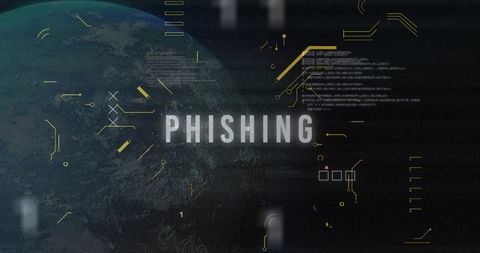 Futuristic Cybersecurity Interface with Glitched Phishing Alert