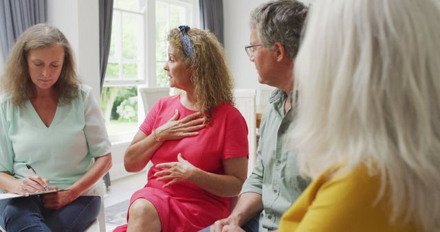 Image of diverse female and male seniors meeting on support group - Download Free Stock Photos Pikwizard.com