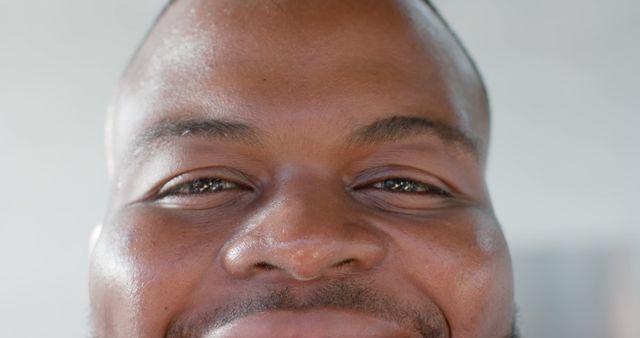 Close Up Portrait of Smiling African American Man with Beard - Download Free Stock Images Pikwizard.com