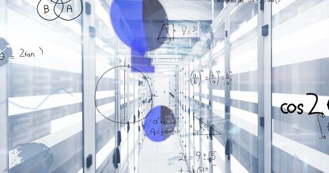 Abstract Data Processing in Modern Server Room Environment - Download Free Stock Images Pikwizard.com