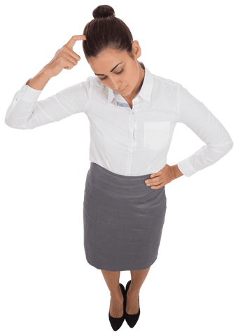confused businesswoman standing on transparent background - Download Free Stock Videos Pikwizard.com