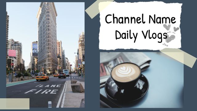 Urban Vlog Template with Flatiron Building and Coffee Scenes - Download Free Stock Templates Pikwizard.com