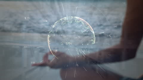 Digital Transformation Concept with Businessman and Earth Animation