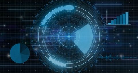 Abstract Digital Data Interface with Charts - Download Free Stock Images Pikwizard.com