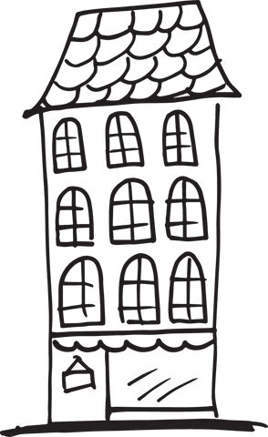 Hand-drawn Building Illustration on Transparent Background - Download Free Stock Videos Pikwizard.com