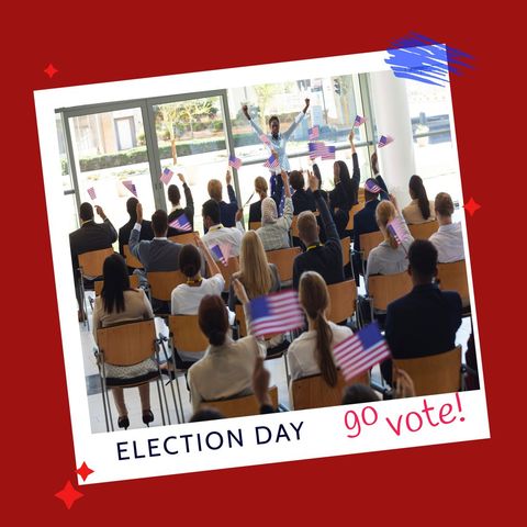 diverse citizens celebrating on american election day - Download Free Stock Templates Pikwizard.com