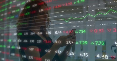 businesswoman analyzing financial data through smartphone - Download Free Stock Images Pikwizard.com