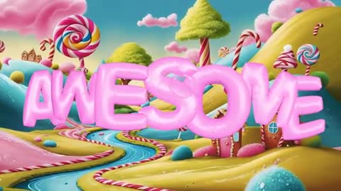 Whimsical Candyland Fantasy with Vibrant Colors