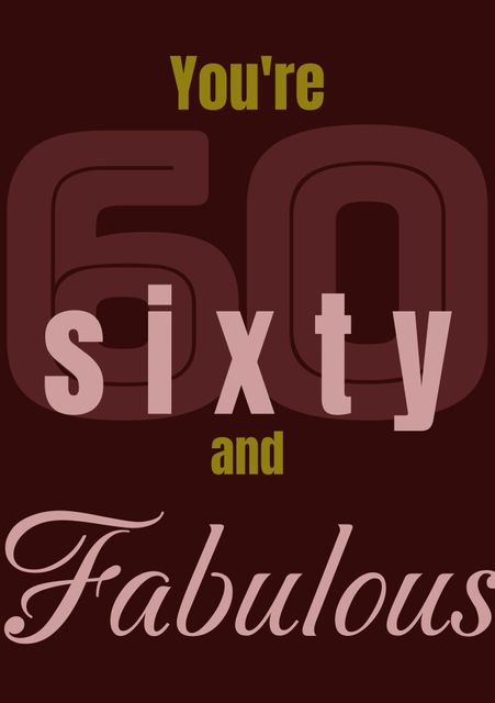 Celebrating Sixty in Style with Bold and Chic Design - Download Free Stock Videos Pikwizard.com