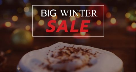 Big Winter Sale Promotional Banner with Festive Background