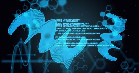 Abstract Data Stream with Chemical Formula in Digital Interface - Download Free Stock Images Pikwizard.com