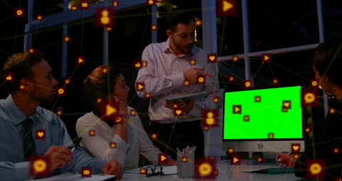 Business Team Discussing Digital Marketing Insights