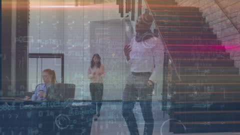 Diverse Group Engaged in Sports and Data Analytics