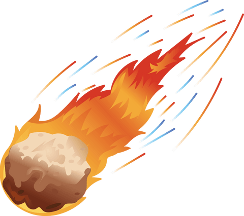 transparent illustration of meteorite going through space - Download Free Stock Videos Pikwizard.com