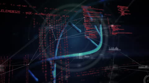 Digital DNA Helix with Science Data and Technology Connections