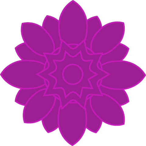 geometric mandala with purple teardrop petals on transparent background - Download Free Stock Videos Pikwizard.com