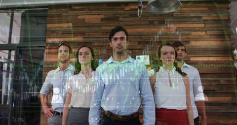 Team Analyzing Stock Market Data with Graph Overlay