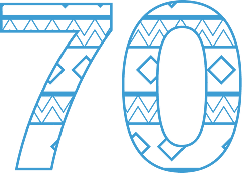 Decorative Blue 70 with Tribal Pattern on Transparent Background - Download Free Stock Videos Pikwizard.com