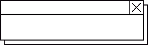 Minimalistic flat ui window design transparent background
