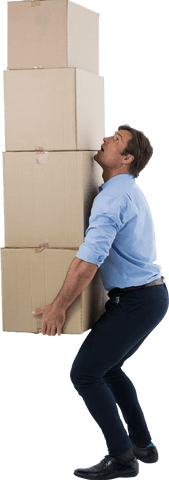 transparent man carrying tall stack of cardboard boxes - Download Free Stock Videos Pikwizard.com