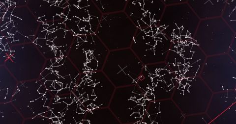 Intricate Celestial Map Constellations on Hexagonal Background - Download Free Stock Images Pikwizard.com