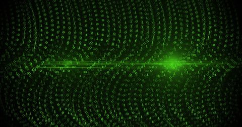 Green Binary Code Flow on Black Background - Download Free Stock Images Pikwizard.com