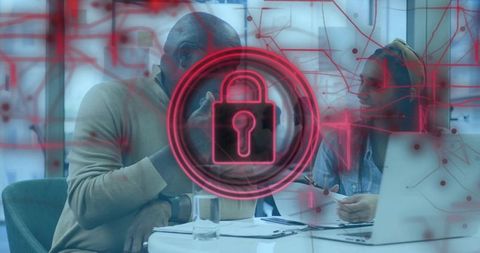 Secure data review meeting with digital encryption overlay