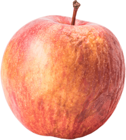 Red apple isolated on transparent background