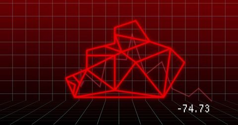 Futuristic Financial Bear Market Symbol with Geometric Lines - Download Free Stock Images Pikwizard.com