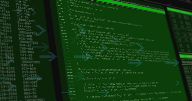 Code Debugging on Multiple Green Screens with Data - Download Free Stock Images Pikwizard.com