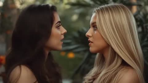 Friends Engaging in Conversation in Tranquil Setting