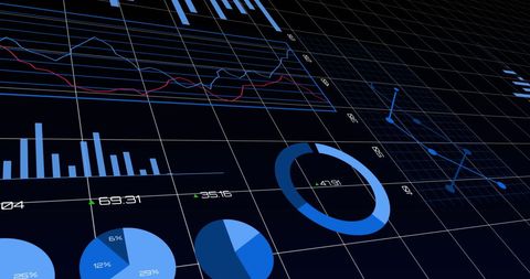 Digital Financial Data Analysis and Networking - Download Free Stock Images Pikwizard.com