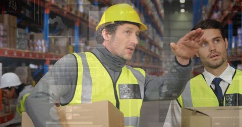 warehouse team using technology for inventory management - Download Free Stock Images Pikwizard.com