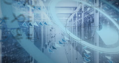 Digital Data Processing Concept in Virtual Server Room