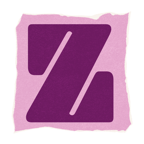 Abstract purple z shape torn-paper with transparent background