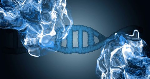 Glowing DNA Strand and Ghostly Molecular Structures - Download Free Stock Images Pikwizard.com