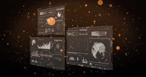 Digital Data Processing and Global Connections visuals