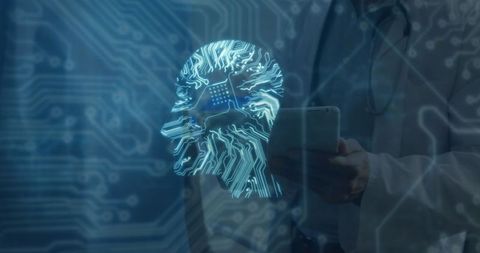 Digital Brain Visualization with Smartphone Interaction - Download Free Stock Images Pikwizard.com