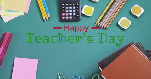 Celebrating Teacher's Day With School Supplies - Download Free Stock Images Pikwizard.com