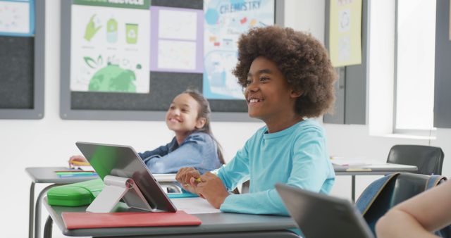 Engaged Students in Classroom with Digital Tablets - Download Free Stock Images Pikwizard.com