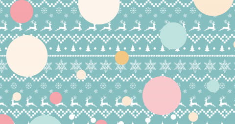 Festive Reindeer and Snowflakes Christmas Pattern