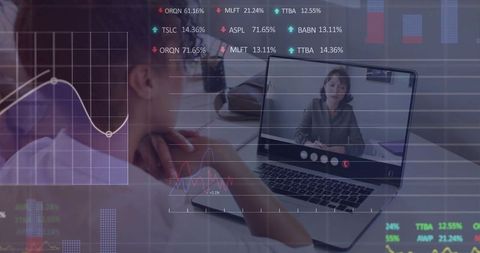 Asian Businesswoman Analyzing Data During Virtual Meeting