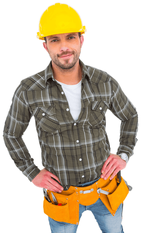 transparent trustworthy handyman with tool belt smiling - Download Free Stock Videos Pikwizard.com