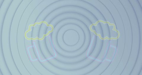 Neon Beer Glasses Overlapping Circular Wave Patterns - Download Free Stock Images Pikwizard.com