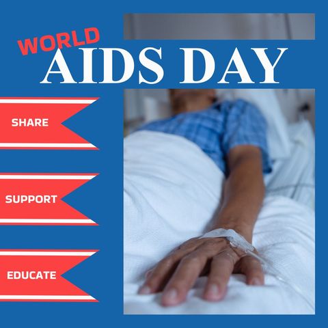 world aids day campaign with hospitalized patient focus - Download Free Stock Templates Pikwizard.com