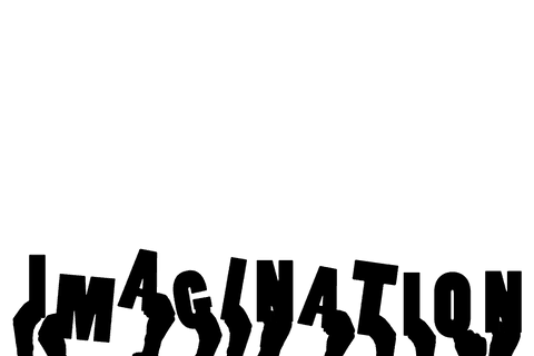 Imagination hand gesture on transparent background