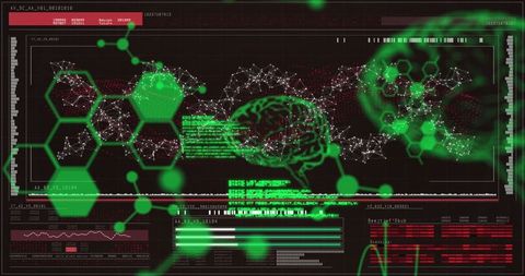 Abstract Digital Data Visualization with Neural Networks - Download Free Stock Images Pikwizard.com